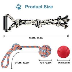 NEDOGEX Dog Rope Toys for Aggressive Chewers Medium Dogs Indestructible Tug Toy for Dogs Tough Rope for Pressure Relief and Teeth Cleaning 3 Pack