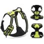 IMIFUN No Pull Dog Harness,Adjustable Pet Reflective Oxford Soft Vest for Small Medium Large Dog Easy Control Harness (Yellow, XL，Chest 25.6-35.4‘’)