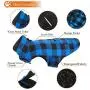 AOFITEE Reversible Dog Cold Weather Coat, Waterproof British Style Plaid Winter Pet Jacket, Warm Cotton Lined Vest Windproof Collar Outdoor Apparel for Small Medium and Large Dogs