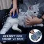 Bonza Cat and Dog Massage Brush, Easy to Clean Dog Bath Brush with Removable Screen, Soft Silicone Bristles are Gentle on Your Pet. Brushing for Medium to Long Haired Dogs and Cats