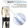 rabbitgoo Dog Grooming Clippers, Rechargeable Pet Hair Trimmer Doggy Grooming Kit, Electric Shaver Hair Remover Kit with 4 Guide Combs Low Noise Cordless Accessories for Pets/Dogs/Cats/Rabbits