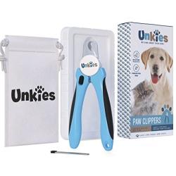 Unkies Dog Nail Clipper Large Breed Heavy Duty Trimmer - Travel Pouch and Easy Pictured Instructions - Latest Model