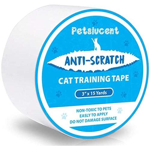 Petslucent Cat Scratch Deterrent Sticky Paws Tape, Cat Training Tape Anti Scratching Furniture Protector, Double Sided Guards for Carpet, Sofa, Couch, Door