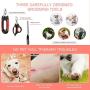 KISSIN Dog Nail Clippers Trimmer Set - Quick Safety Guard to Avoid Overcutting 4-in-1 Stainless Steel Pet Nail Clippers - Start Professional & Safe Pet Grooming at Home