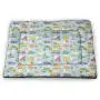 DayDayFun Kids Cat Mat Owl Motif with Spiral Circles and Big Eyes Night Animal Nursery Baby Playroom Concept Waterproof and Urine-Proof Pet Mat Multicolor