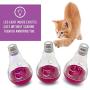 Pet Craft Supply Batty Bulb Treat Dispenser Slow Feeder Interactive Pet IQ Training Chasing Exercise Mental Stimulation Boredom Relief Tumbler Food Ball Weight Control Cat Toy with Light