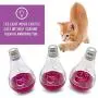 Pet Craft Supply Batty Bulb Treat Dispenser Slow Feeder Interactive Pet IQ Training Chasing Exercise Mental Stimulation Boredom Relief Tumbler Food Ball Weight Control Cat Toy with Light
