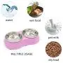 KLASKWARE Stainless Steel Pet Bowl,Double Small Dog Bowl with Non-Skid Rubber Feet, Food Water Dish Feeder for Dogs Cats and Pets KLASKWARE Stainless Steel Pet Bowl,Double Small Dog Bowl with Non-Skid Rubber Feet, Food Water Dish Feeder for Dogs Cats and Pets