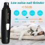 Dog Nail Grinder, Low Noise 2-Speed Pet Nail Grinder Dog Nail Trimmer 3 Ports Electric Rechargeable Painless Paws Grooming & Smoothing for Small Medium Large Dogs & Cats