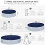 INF Foldable PVC Dog Pool XLL - Swimming Pool for Cat and Kid - No Slip Bath Pool for Large Pet - Gray