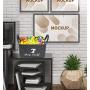 Geyecete Dog Apparel & Accessories/Dog Toys/Pet Supplies Storage Basket/Bin with PU Handles, Collapsible & Convenient Storage Solution for Office, Bedroom, Closet, Toys, Laundry(Dark Grey)