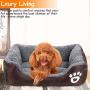 Pet Deluxe Dog Bed, Super Soft Pet Sofa Cats Bed, Non Slip Bottom Pet Lounger,Self Warming and Breathable Pet Bed Premium Bedding