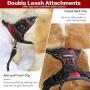 rabbitgoo Dog Harness No Pull, Adjustable Dog Walking Chest Harness with 2 Leash Clips, Comfort Padded Dog Vest Harness with Easy Handle, Reflective Front Body Harness for Small Breeds, Blue Plaid, S