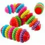 Sarahair Pet Dog Chew Rainbow Ball Toy, Rubber Dog Puppy Interactive Toys Gift
