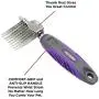 Dematting Comb By Hertzko – Long Blades with Safety Edges – Great for Cutting and Removing Dead, Matted or Knotted Hair