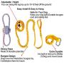Retractable Interactive Dog Toy for Pitbull & Medium or Large Dogs Puppies, Outdoor Hanging Bungee Exercise Rope Pull & Tug of War Game, Pole Dog Rope Chew Toys