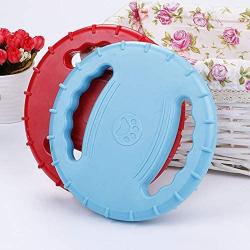 Dog Flying Disc Toy,Rubber Dog Bite Resistant Outdoor Training Fetch Sound Maker Float Pet Toy,Tough Training Flying Disc Play Toy for Dog,Interactive Dog Toys,Float in Water Safe on Teeth