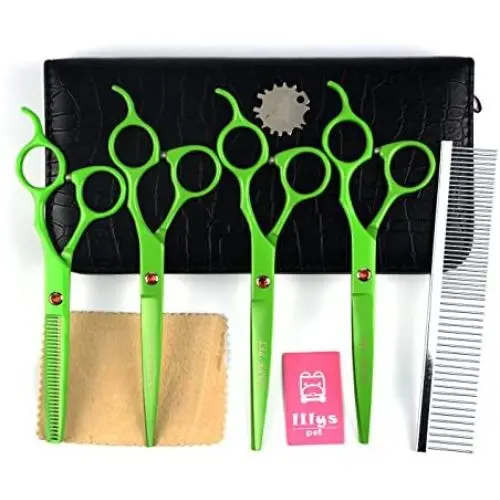 LILYS PET 7inch Professional PET Dog Grooming Scissors Suit Cutting&Curved&Thinning Shears LILYS PET 7inch Professional PET Dog Grooming Scissors Suit Cutting&Curved&Thinning Shears