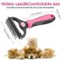 VWMYQ-Pet Grooming Tool - 2 Sided Undercoat Rake for Cats and Dogs - Safe Dematting Comb for Easy Mats & Tangles Removing - No More Nasty Shedding and Flying Hair