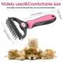 VWMYQ-Pet Grooming Tool - 2 Sided Undercoat Rake for Cats and Dogs - Safe Dematting Comb for Easy Mats & Tangles Removing - No More Nasty Shedding and Flying Hair VWMYQ-Pet Grooming Tool - 2 Sided Undercoat Rake for Cats and Dogs - Safe Dematting Comb for Easy Mats & Tangles Removing - No More Nasty Shedding and Flying Hair