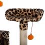 LOVEPET 72'' Stable Cute Sisal Cat Climb Holder Cat Tower Multifunction Combination Cat Jumping Platform Cat Furniture Leopard Print (23.23'' x 22.44'' x 71.65'')