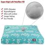 Teal Sea Horse Medium Rectangle Indoor Outdoor Pet Dog Bed With Removable Washable Cover By Majestic Pet Products