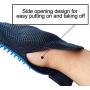 PETYSON Pet Grooming Glove (Right Hand) & Nail Clippers 2 Pack Set, Gentle Deshedding Brush Glove [Anti-bite] [Protect Skin] [Wear-Resistant] [Remove Hair] Suitable for Dog & Cat