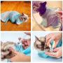 MJEMS Cat Grooming Bag Puppy Dog Shower Mesh Bag with Adjustable Drawstring, Multiuse Breathable Anti-Bite Anti-Scratch Cat Restraint Bag for Bathing Injecting Examining Nail Trimming