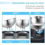 Elevated Cat Bowl, Cat and Small Dog Food Bowl Stand, 15° Tilted Raised Cat Food and Water Bowls, Stainless Steel Cat Food Bowls, Non Slip No Spill, Healthy Eating Posture and Ergonomics for Pets