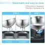 Elevated Cat Bowl, Cat and Small Dog Food Bowl Stand, 15° Tilted Raised Cat Food and Water Bowls, Stainless Steel Cat Food Bowls, Non Slip No Spill, Healthy Eating Posture and Ergonomics for Pets Elevated Cat Bowl, Cat and Small Dog Food Bowl Stand, 15° Tilted Raised Cat Food and Water Bowls, Stainless Steel Cat Food Bowls, Non Slip No Spill, Healthy Eating Posture and Ergonomics for Pets