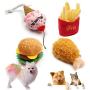 chengzui Dog Chew Molar Various Food Fries Hamburger Chicken Leg Shape Teeth Cleaning Toys Puppy Bites Training Brushing Stick Dental Care for Pet Chewing Interactive