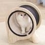 UQA Cat Scratch Post Vertical Cat Scratcher Sisal Wooden Living Room Cat Climbing Frame 2 in 1 Multifunctional Design Cat Toy Pet Supplies Cats Furniture (Color : Brown, Size : 50 21 32 cm)