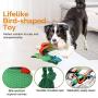 Pawaboo Squeak Plush Dog Toys, Durable Canvas Stuffed Plush Pet Toys, Washable Lifelike Bird-Shaped Chew Toys for Medium, Small Puppy Dog, Suitable for Outdoor and Indoor