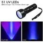 Pet Urine Detector Light Handheld UV Black Light Flashlight Portable Dog Cat Urine Carpet Detector Super Bright 51 LED UV Light for Pet Stain, Minerals, Automotive Leak Detection or Scorpion Hunting