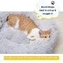 PEOPLE&PETS Calming Dog Bed, Long Plush Cat Bed, Anti-Anxiety Sleeping Donut Cuddler, Warming Pet Bed, with Anti-Slip & Waterproof Bottom