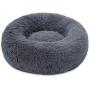 Neekor Cat Dog Beds, Soft Plush Donut Pet Bedding Winter Warm Sleeping Round Fluffy Pet Calming Bed Cuddler for Puppy Dogs/Cats, Size: Small/Medium/Large (Dark Grey/Large)