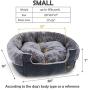 GASUR Small Dog Bed & Cat Beds, Round Pet Beds for Indoor Cats, Detachable Machine Washable Soft & Plush Calming Dog Bed, Self Warming & Cooling Kitten Puppy Bed
