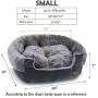 GASUR Small Dog Bed & Cat Beds, Round Pet Beds for Indoor Cats, Detachable Machine Washable Soft & Plush Calming Dog Bed, Self Warming & Cooling Kitten Puppy Bed