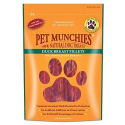 PET MUNCHIES Dog Treats 100 Percent Natural Duck Fillet, 80 g (Pack of 8)