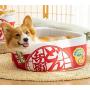 ZY-KL Noodle Pet Bed & Sofa，Keep Warm and Super Soft Creative Pet Nest，Waterproof Bottom Round Bed for Small Cats and Small Dogs Removable Washable Cushion