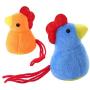 ocijf179 Pet Toy Kitty Cartoon Chick Shape Catnip Interactive Fun Cat Toy Anti-bite Pet Supplies - Blue