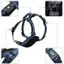 Easy Lock Dog Harness and Leash Set for Small Large Dogs Puppy Breed, Magnetic Clasp Reflective Vest with Training Leash One Hand Easily Connect