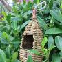 Rhfemd Hanging Birdhouse Natural Fiber Finch Bird Nest Hut Outdoor Cage Shelter Hideaway