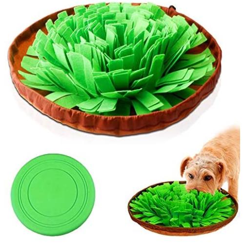 AUBBC Upgraded Snuffle Mat, Dog Puzzle Toys Interactive Feeding Mat with Dog Encourage Natural Foraging Skills and Nose Work Training for Dogs Bowl Dog Treat Dispenser Stress Relief- Machine Washable