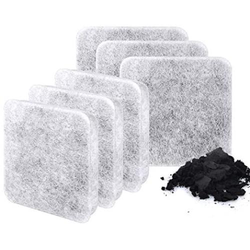 MyfatBOSS Charcoal Water Filter Replacement, Dog and Cat Water Bowl Filter Pet Water Filter Compatible with Petmate Replendish Mason Per Fountains, Pack of 6