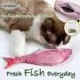 Sarahair Pet Cat Catnip Toy, Pet Cat Kitten Interactive Plush Mint Fish Toy Gift Sarahair Pet Cat Catnip Toy, Pet Cat Kitten Interactive Plush Mint Fish Toy Gift
