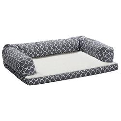 Orthopedic Dog Sofa w/Over-Stuffed Bolsters for Large Dogs