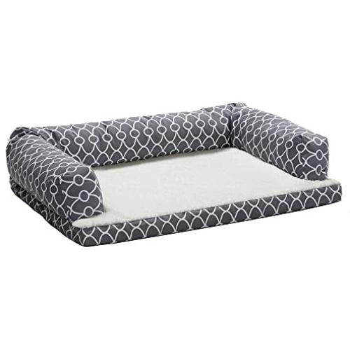 Orthopedic Dog Sofa w/Over-Stuffed Bolsters for Large Dogs