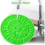 chokeberry Lick Mat for Dogs - 2020 Dog Slow Feeder Mat, Dog Distraction Device Perfect for Dog Calming Treats, Anxiety Relief, Slow Treat Dispensing Mat with Super Suction Cups (Green & Orange)