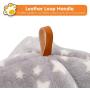 PEOPLE&PETS Pet Soft Tent Cave Bed for Cats and Small Dogs, 2 in 1 Foldable Triangle Cat Bed Hut Tent House with Removable Cushion, Stars Pattern